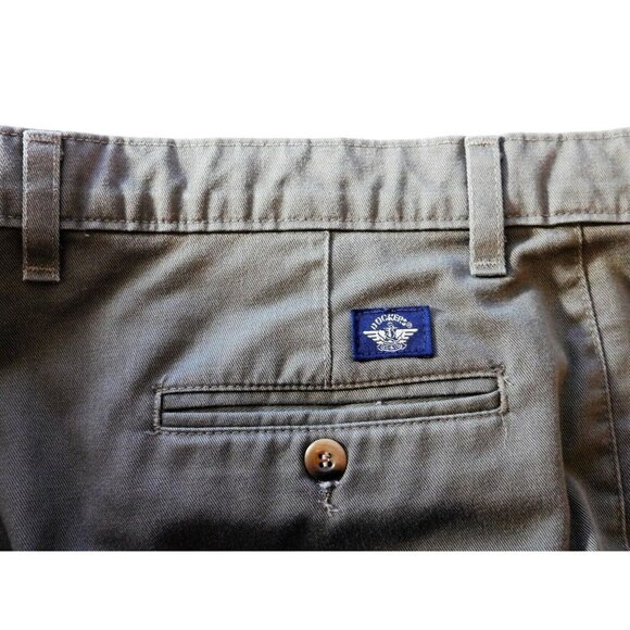 Dockers Khakis Pants 38x31 Gray Chinos Classic Fit Pleated Front 100% Cotton - Picture 6 of 9
